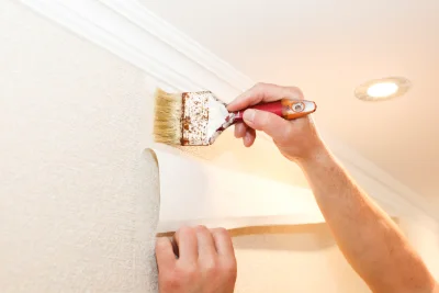 Pose de papier peint à Chepy — revêtements muraux et toiles de verre